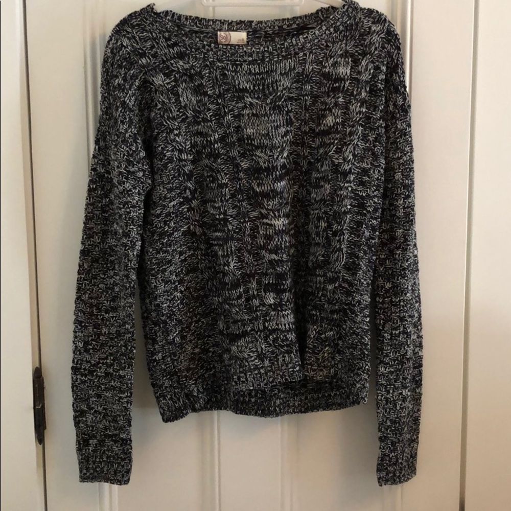 Black and white marled sweater